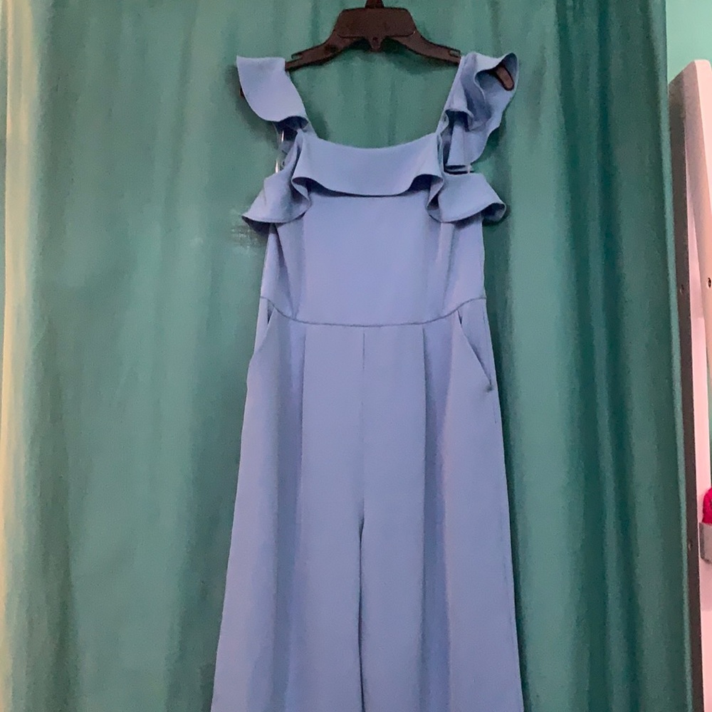 Blue formal jumpsuit (with pockets!!) *like new*
